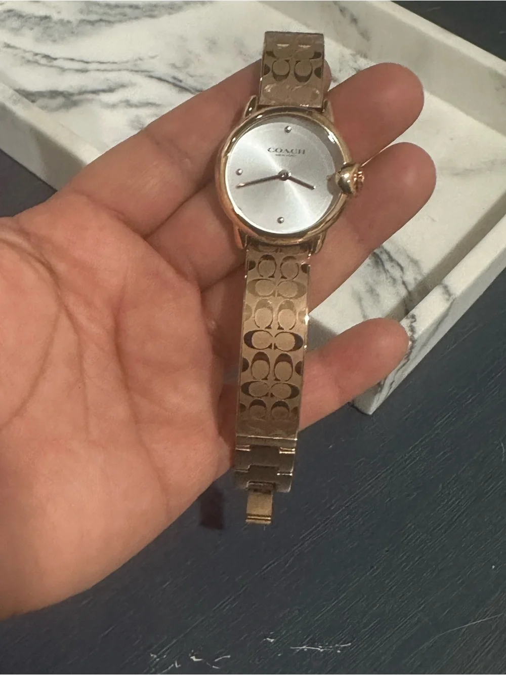 Coach Rose Gold Signature Link Women's Watch - Picture 4 of 7